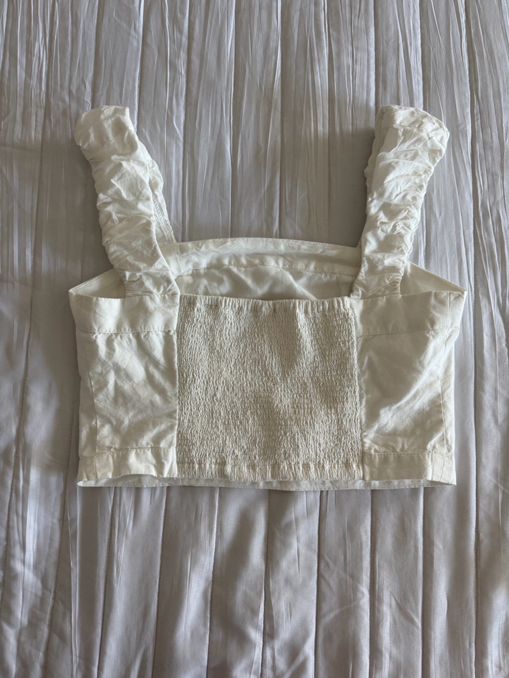 Free People cropped ASHLEY TANK TOP | Size S White, - Picture 4 of 7